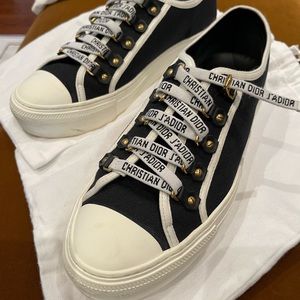 Womens Dior Walk-N-Dior sneakers (black and white) sz 39